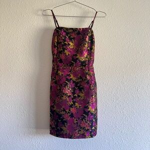 Mini burgandy and gold mini Lulus dress - med
